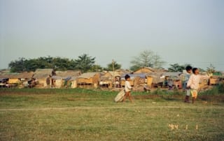 Children outside of village