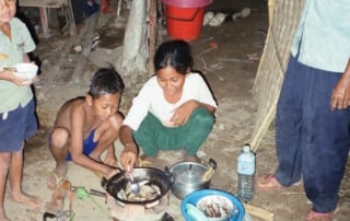 Children cooking