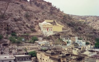 Village and mountains