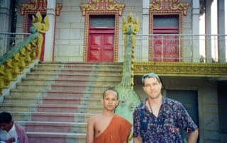 Temple monk and Brad Hall